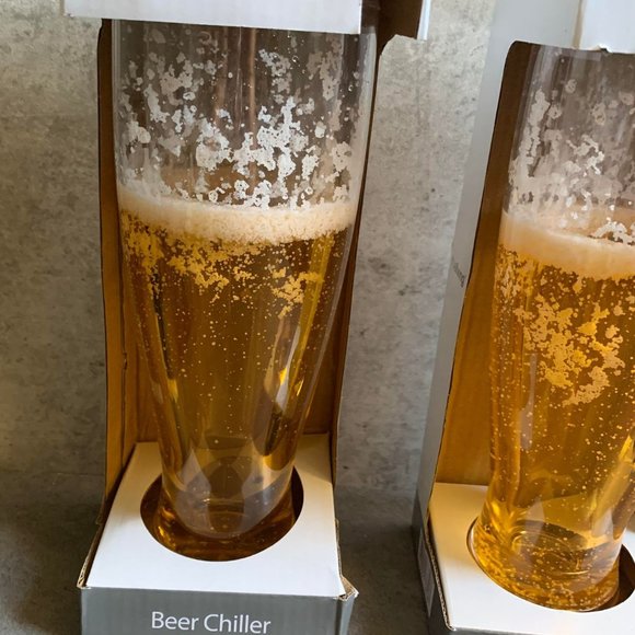 NIB 2 Beer Chiller Plastic Cups Tumblers - Picture 3 of 6